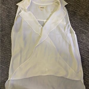 L'AGENCE White Sleeveless Blouse